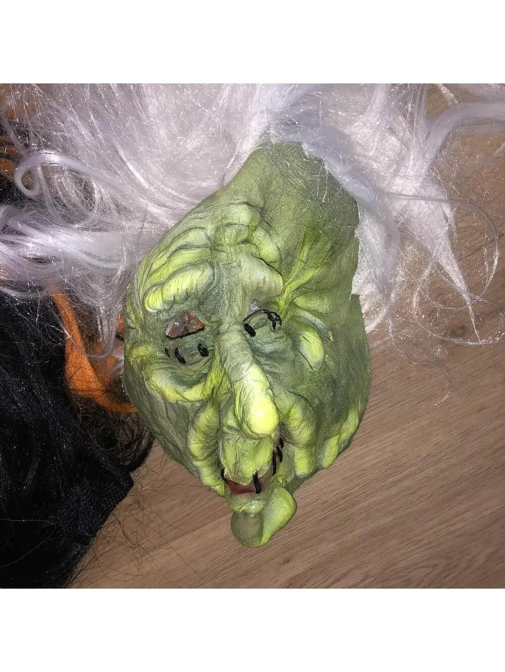 VINTAGE PAPER MAGIC GROUP HALLOWEEN MASK LOT (2) SHRUNKEN HEAD WITCH DOCTOR